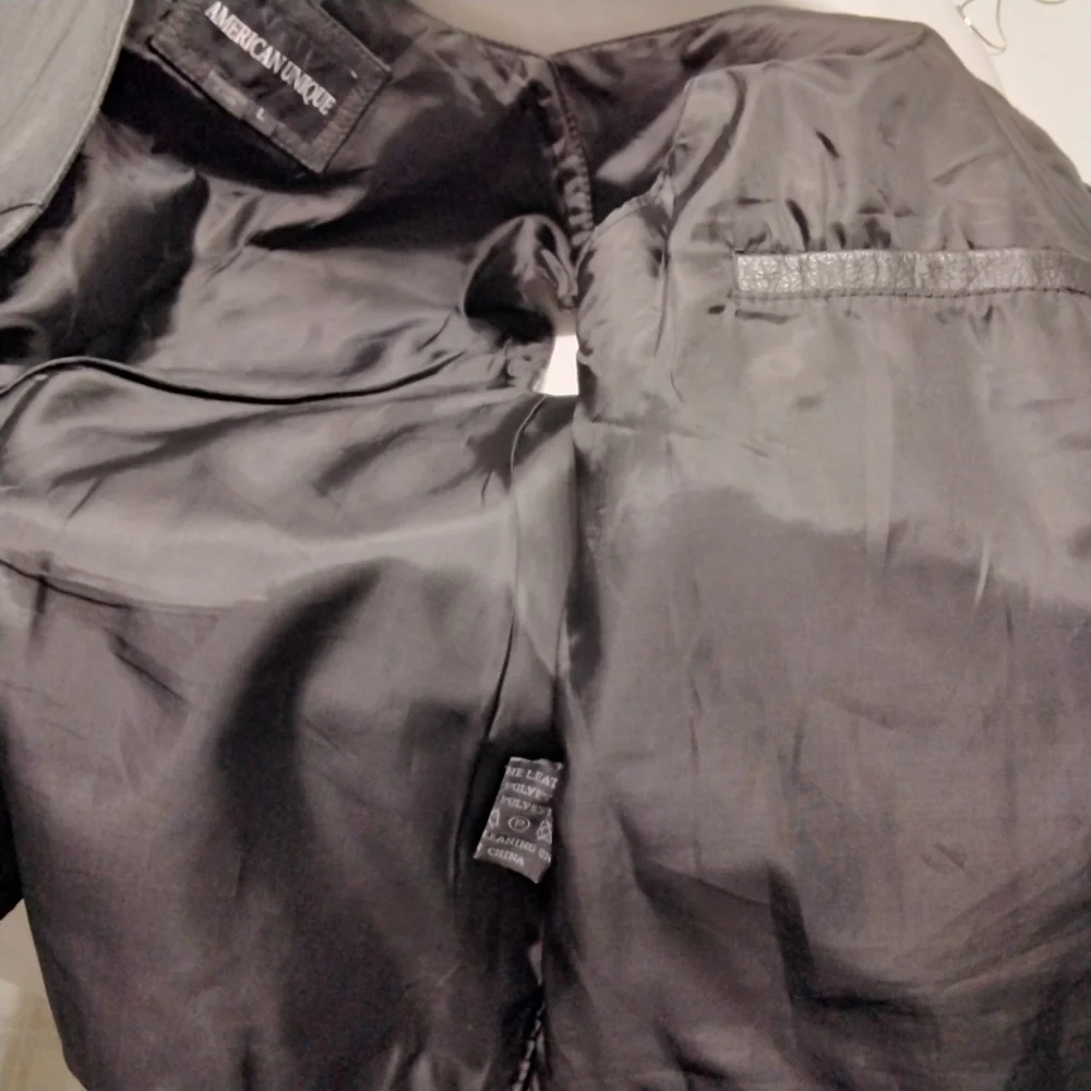 American Unique Women's Leather Motorcycle Vest  Size L. - Picture 5 of 5